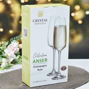 «Набор бокалов для шампанского 2шт 290мл "Anser"» - фото 1