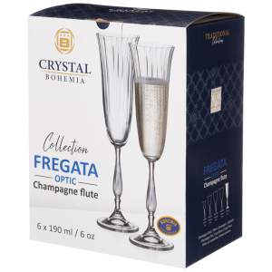 «Набор бокалов для шампанского 6шт 190мл "Fregata Optic"» - фото 1