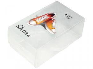Купить Коробка для обуви с принтом складная прозрачная 33*20*13см