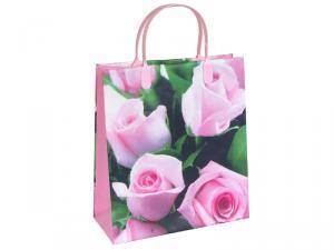 Купить Пакет 23*26+10 из мягкого пластика (BAS17) "Розовые розы "