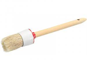 Купить Кисть круглая №2 20мм натуральная щетина, деревянная ручка Krafor