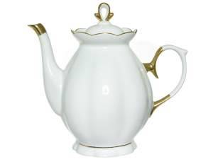 Купить Чайник 1000мл форма Елена Белый с золотом 1788