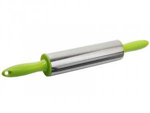 Купить Скалка металлическая с пластиковыми ручками 39*5см