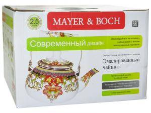 «Чайник 2,5л эмалированный Узор Mayer&Boch» - фото 1