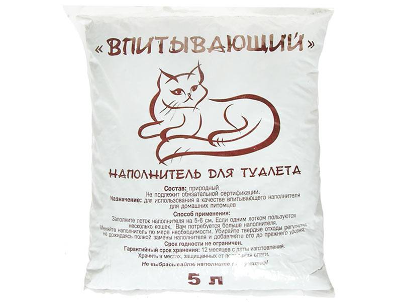 Наполнитель для кошачьего туалета впитывающий 2,5кг (5л)