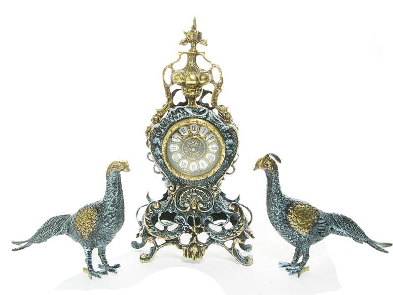 Подарочный набор "Часы с двумя птицами"