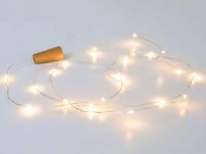 «Гирлянда электрическая "Пробка" 10 тёплых LED ламп РОСА, серебристый провод 1м» - фото 2
