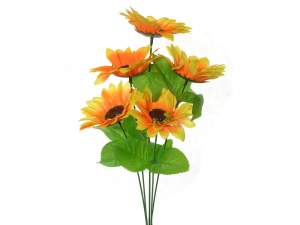 Купить Цветы искусственные Подсолнух 35-40см 5 цветков