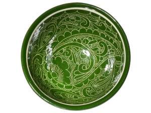 «Пиала 11см зеленая, Риштанская керамика» - фото 2