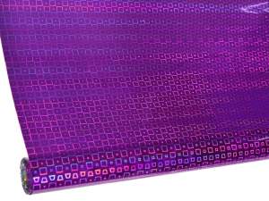 Купить Пленка в рулоне 0,7*8,33м 40мкм Голография Фиолетовая