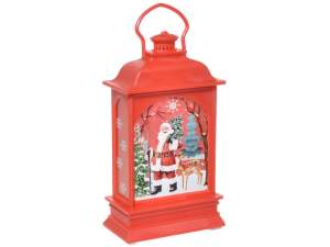 Купить Лампа новогодняя с подсветкой "Дед Мороз" 12,5*6,5см красная