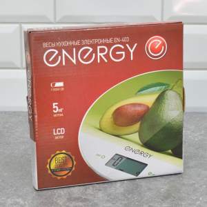 «Весы кухонные электронные ENERGY EN-403 Авокадо круглые» - фото 1