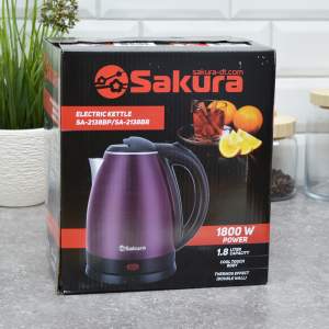 «Чайник электрический 1,8л фиолетово-черный SA-2138BP» - фото 2