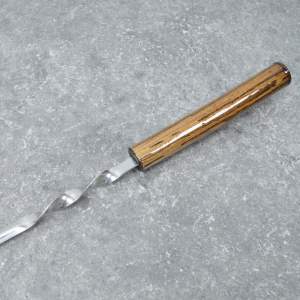 «Шампур "ЭКО" угловой нерж с деревянной лакированной ручкой» - фото 1