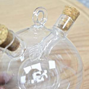 «Бутылка 350мл стеклянная для специй "Хай-Тек" с пробковой крышкой, шарик» - фото 1