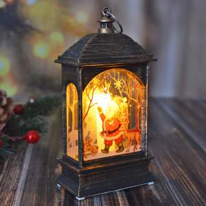 «Лампа новогодняя с подсветкой "Дед Мороз" 12*7см, бронза» - фото 1