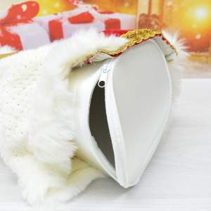 «Сувенир "Дед Мороз" 50см в белой шубе (без музыки, с отделением под конфеты/подарок)» - фото 2