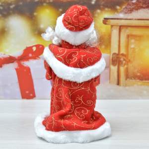 «Сувенир Дед Мороз музыкальный 30см со свечой в красной шубе 991694» - фото 1