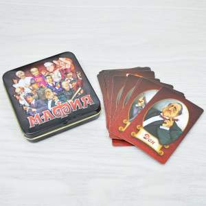 Купить Игра настольная карточная "Мафия" (в жестяной коробочке) 9*9*2см