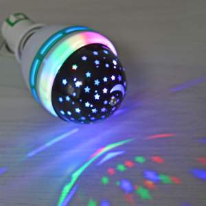 Купить Лампа - диско LED 16*8см, с периходником для розетки