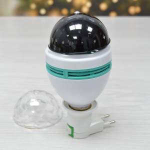 «Лампа - диско LED 16*8см, с периходником для розетки» - фото 1