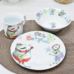 Купить Набор детской посуды 3 предмета "Веселые нотки", 3 дизайна