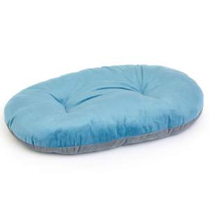 «Подушка для лежака плюшевая 530*350*100мм, для кошек и собак (серо-голубой)» - фото 1
