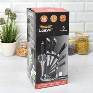 «Набор ножей на подставке 8 предметов "Loewe" (кремовый)» - фото 4