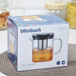 «Чайник заварочный 0,6л стеклянный, со съемным ситечком, Ofenbach» - фото 2