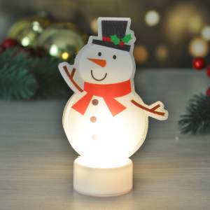«Сувенир с подсветкой "Привет от Снеговика" 10,5*7см» - фото 1