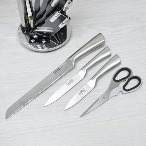 «Набор ножей 7 предметов с ножницами и мусатом на пластиковой подставке BZ-JBL08» - фото 1