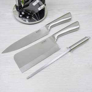 «Набор ножей 7 предметов с ножницами и мусатом на пластиковой подставке BZ-JBL08» - фото 2