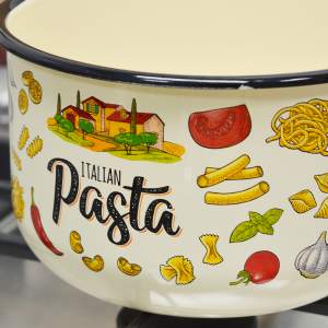 «Ковш 1,5л эмалированный "Pasta Italian" тм Appetite» - фото 1