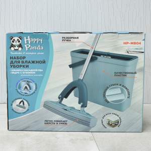 «Набор для уборки Happy Panda (ведро с отжимом, швабра, две насадки ПВА), HP-MB04» - фото 4